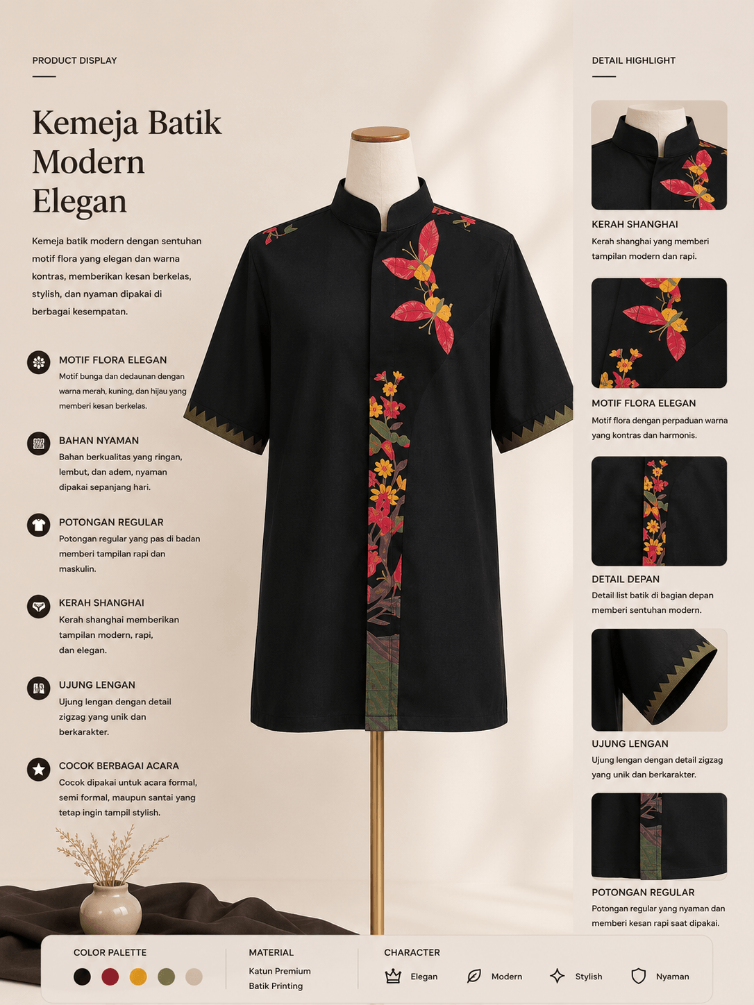 Kemeja Batik Modern Elegan