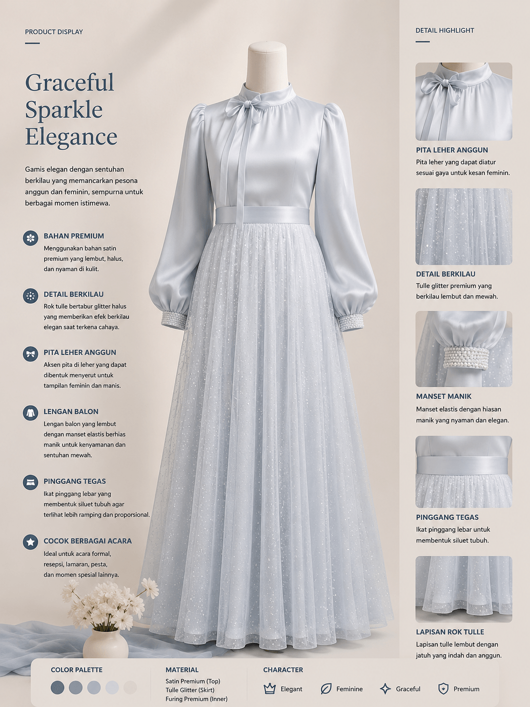 Graceful Sparkle Elegance Gamis