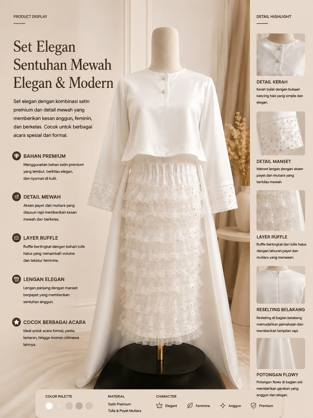 Set Elegan Sentuhan Mewah Elegan & Modern