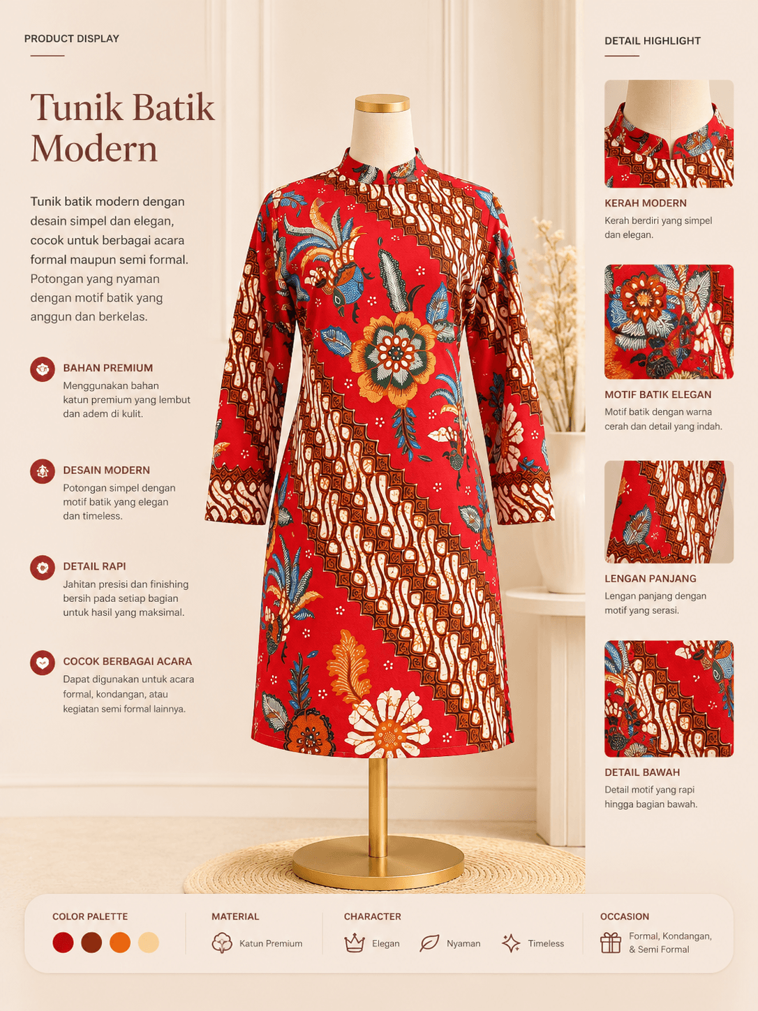 Tunik Batik Modern